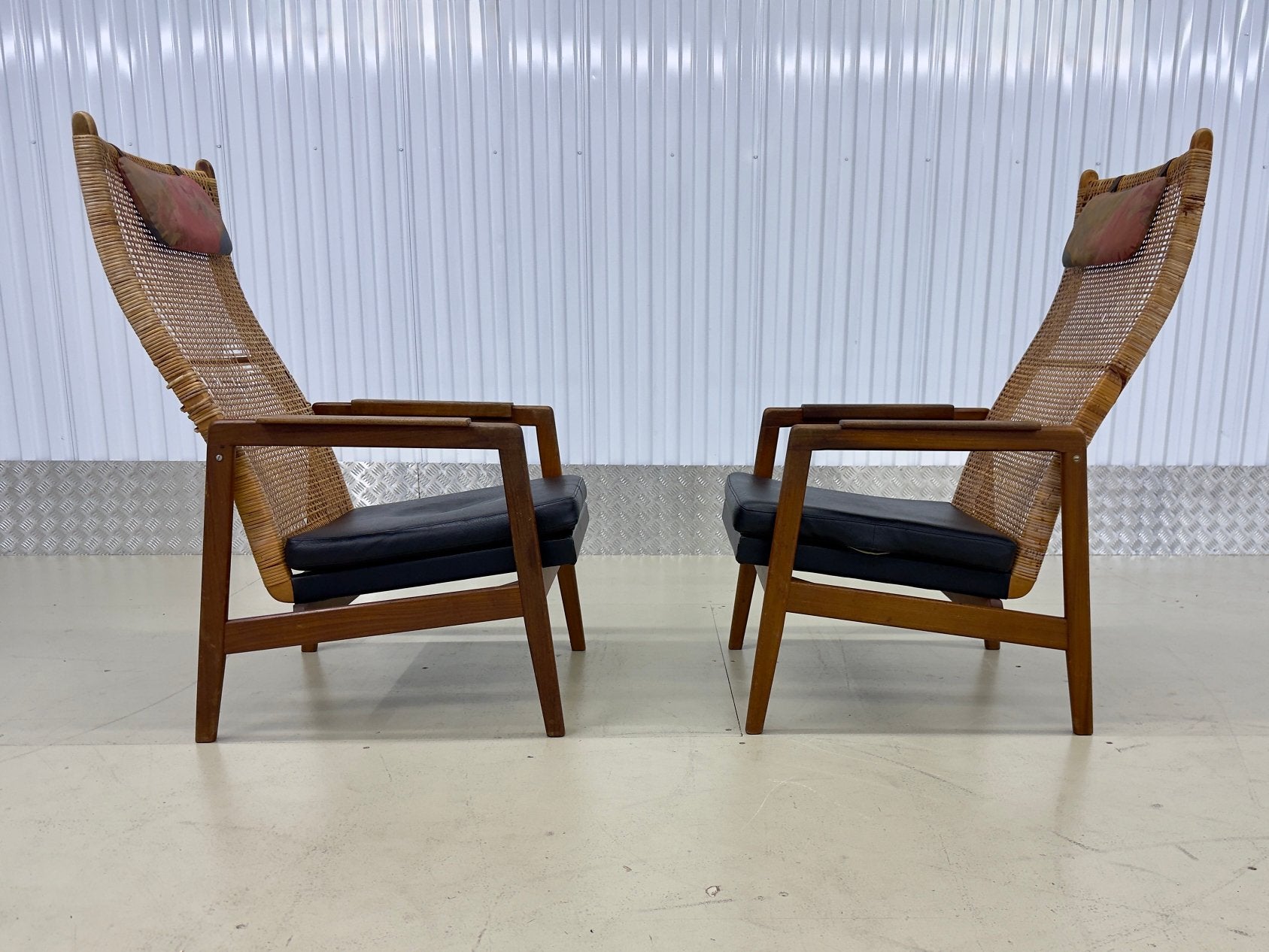 2 vintage Muntendam - Jonkers design Lounge Fauteuils Rotan, Huis en Inrichting, Gebruikt, |, Minder dan 75 cm, Ophalen of Verzenden