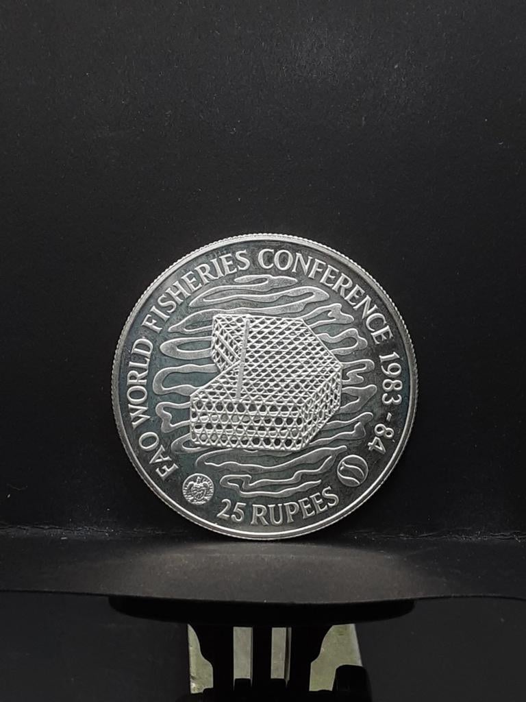 25 rupees republiek of Seychelles 1983, Ophalen of Verzenden, Zuid-Azië, Losse munt, Zilver