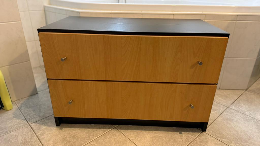 Ladekast met 2 laden - 80x42x52 cm, Huis en Inrichting, Kasten | Ladekasten, Ophalen, 1 of 2 laden, 50 tot 100 cm, Zo goed als nieuw
