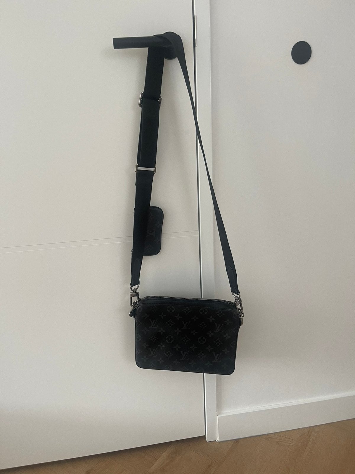 Trio Messenger tas, Ophalen of Verzenden, Zo goed als nieuw, Zwart