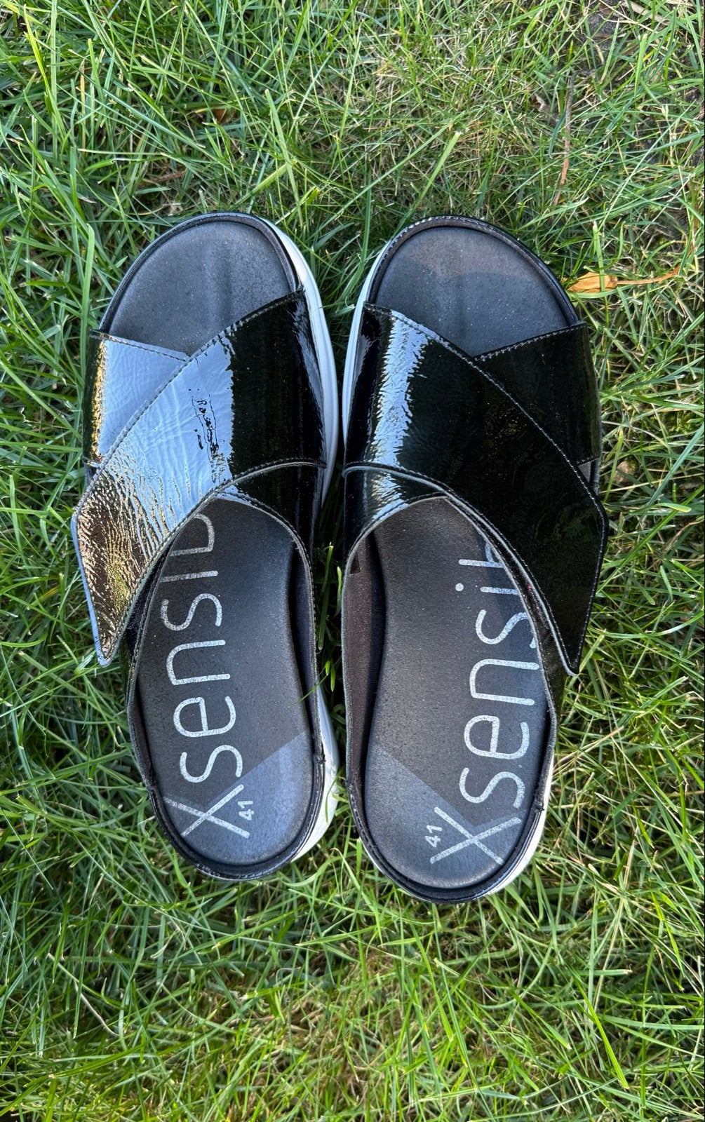 Xsensible leren slippers maat 41, Kleding | Dames, Schoenen, Slippers, Verzenden, Zwart, Zo goed als nieuw
