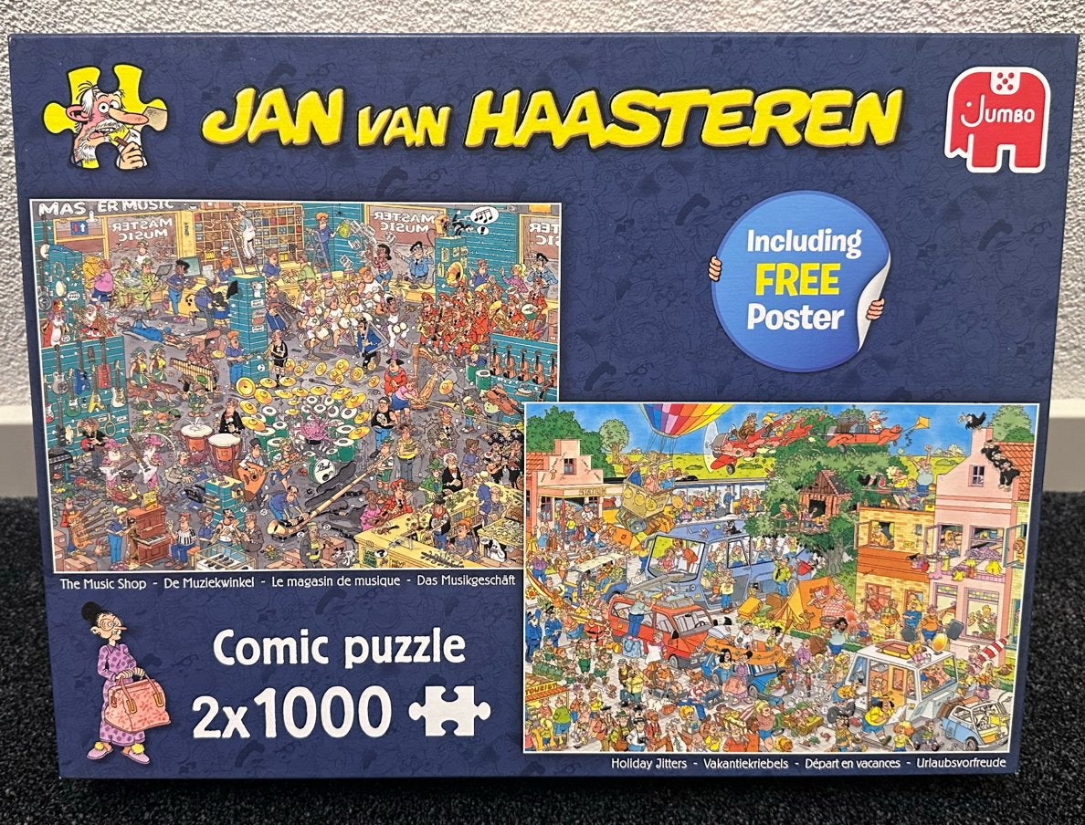 Jan van Haasteren 2x1000 MUZIEKWINKEL & VAKANTIEKRIEBELS