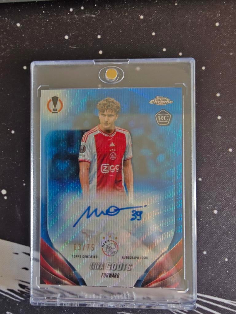 Mika Godts Rookie Topps Chrome Autograph Kaart Ajax 2023/24, Ophalen of Verzenden, Nieuw, Ajax, Spelerskaart
