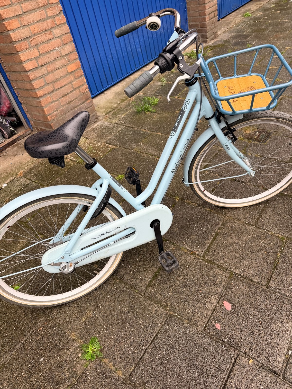 Alpina Mood Meisjesfiets - Lichtblauw met Voordrager, Fietsen en Brommers, Fietsen | Dames | Damesfietsen, Gebruikt, Velgrem, 47 tot 50 cm