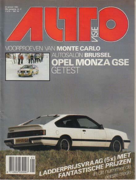 Autovisie 2 1984 : Opel Monza GSE - Audi Quattro Coupe, Boeken, Auto's | Folders en Tijdschriften, Gelezen, Algemeen, Ophalen of Verzenden