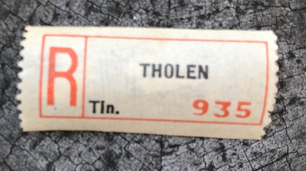 aantekenstrookje Tholen, Verzenden