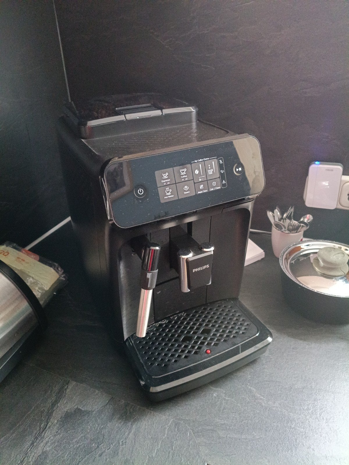Philips Volautomatische Espressomachine EP1220/00, Espresso apparaat, Ophalen of Verzenden, Zo goed als nieuw, 2 tot 4 kopjes