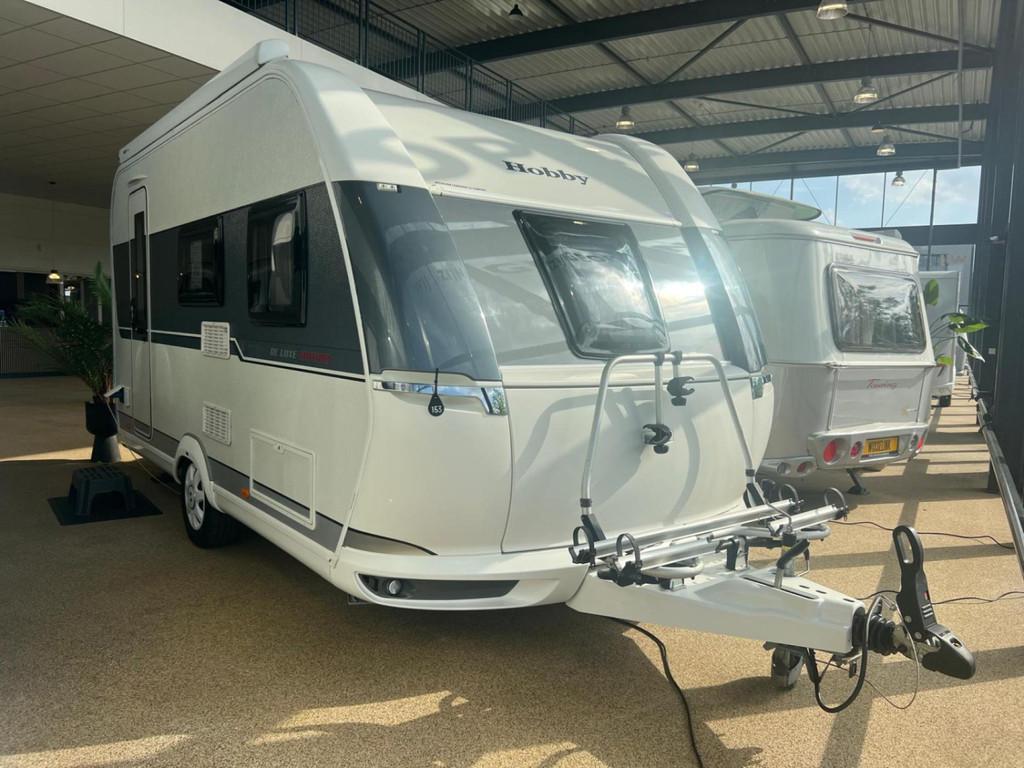 Hobby De Luxe Edition 440 SF Cassetteluifel Mover Voortent, Caravans en Kamperen, Vast bed, Hordeur, Hobby, Bedrijf