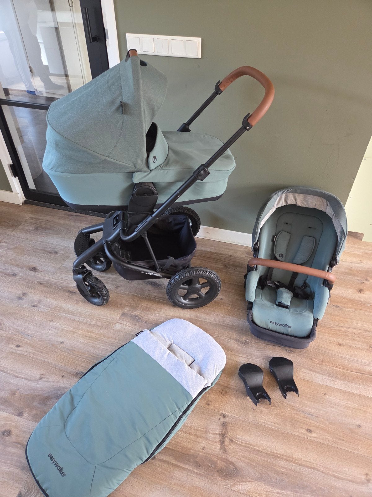 Easywalker Harvey 2 Premium Combiwagen met accessoires, Gebruikt, Combiwagen, Verstelbare duwstang, Ophalen