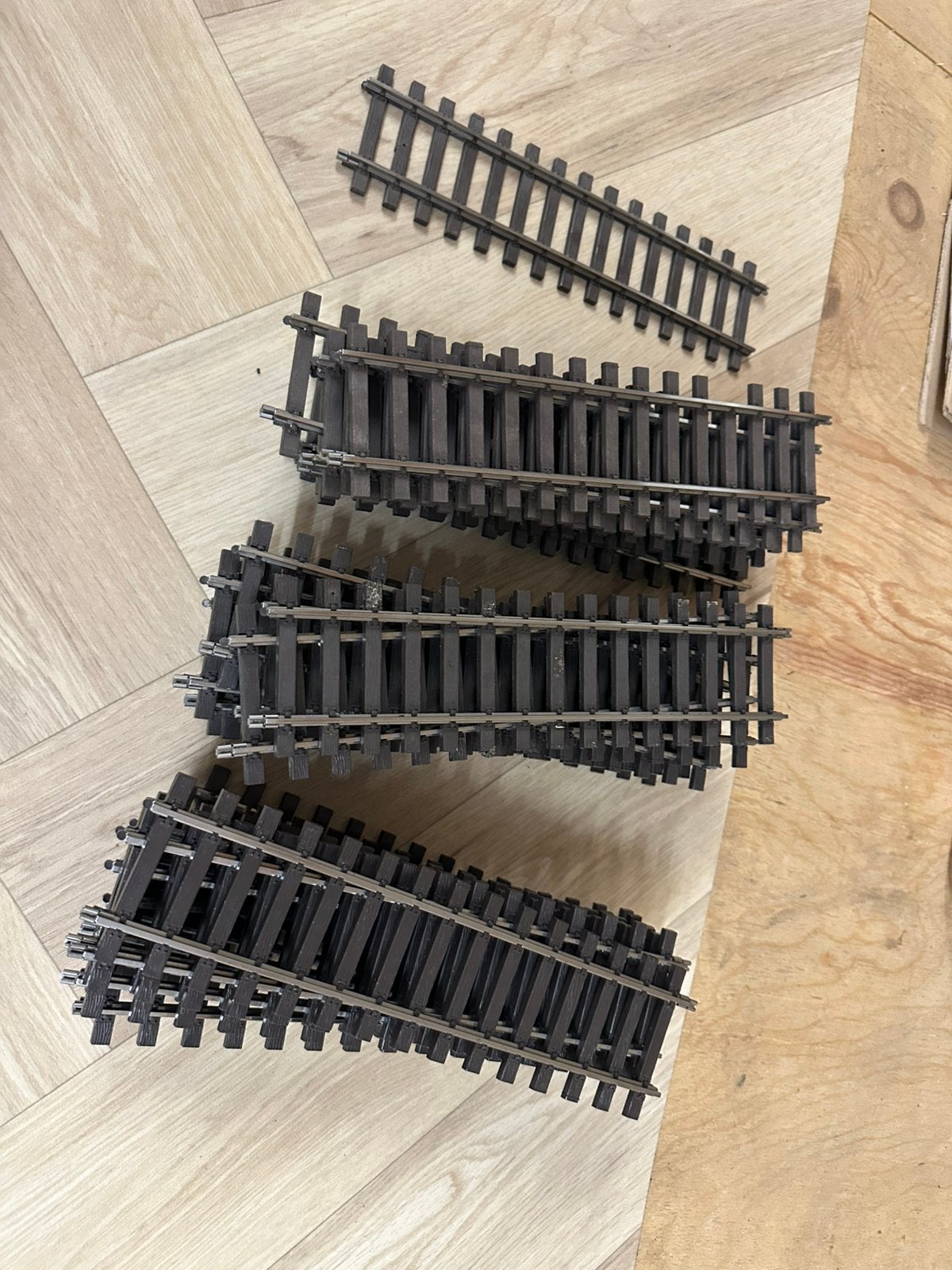 31 x Spoor 1 rails recht 300mm.    Live steam, Gelijkstroom, Rails, Ophalen of Verzenden, Zo goed als nieuw