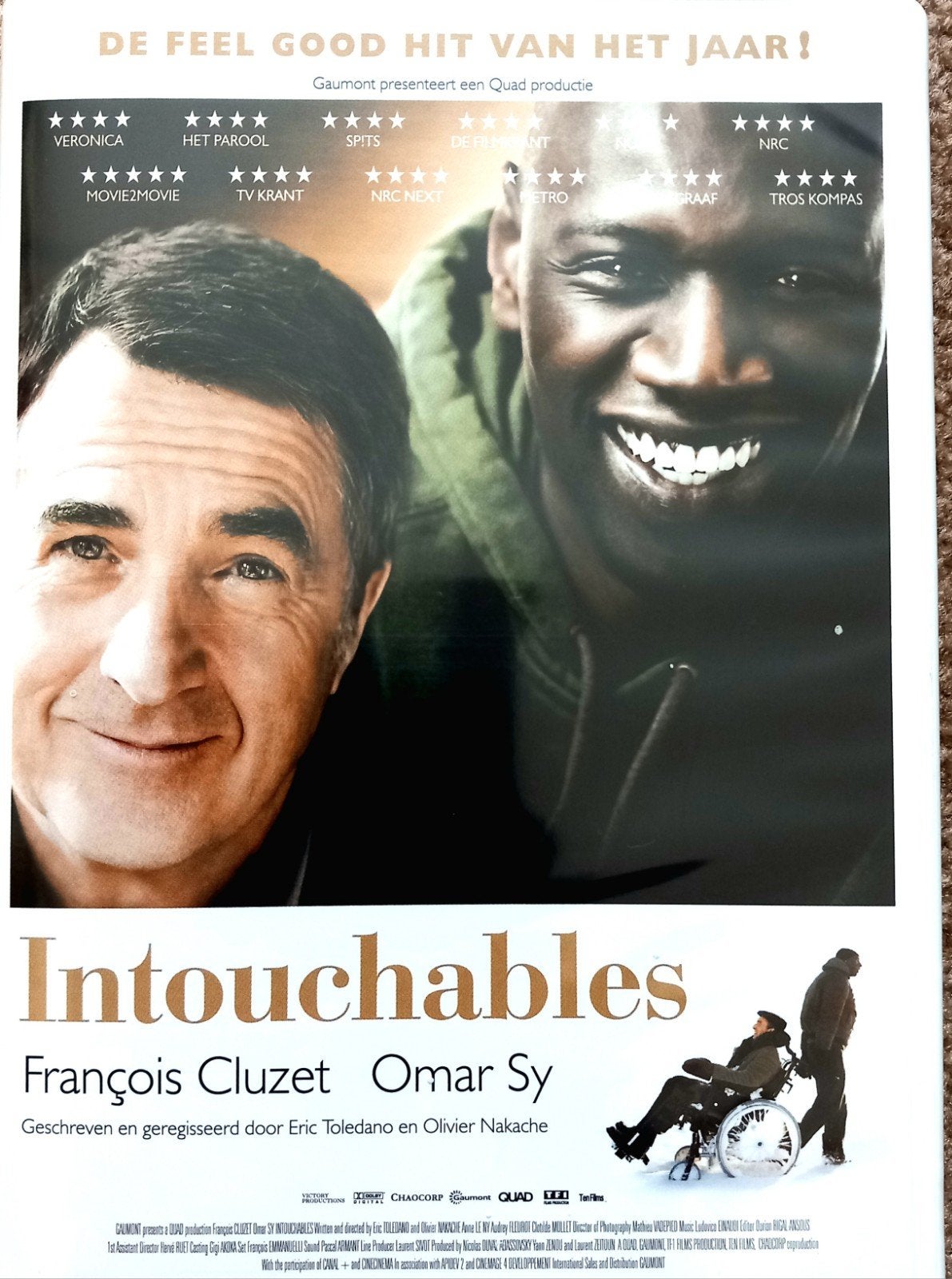 DvD 'Les untouchables', Vanaf 12 jaar, Ophalen of Verzenden, Gebruikt, Overige genres