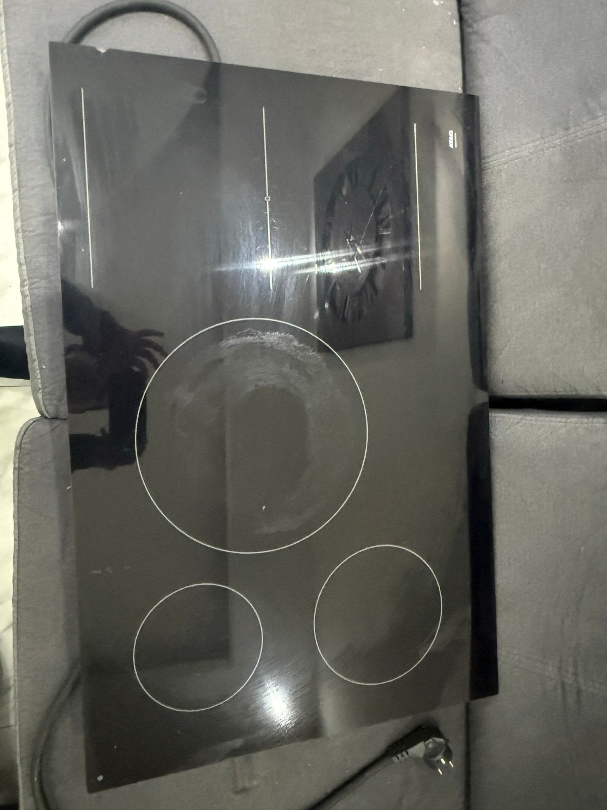 ATAG Inductiekookplaat 80x52cm met 3 kookzones, Ophalen, Gebruikt, 3 kookzones of minder, Inbouw