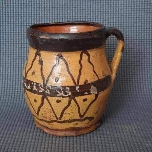 Antieke ca. 19e eeuwse keramische Berber kruik, Ophalen of Verzenden