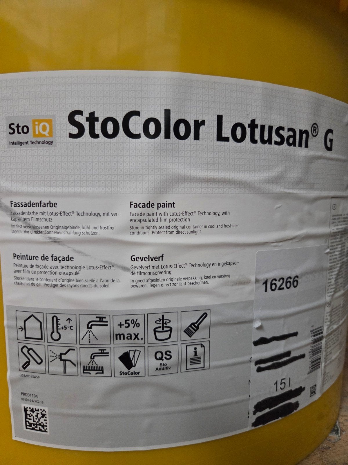 StoColor Lotusan G Gevelverf - RAL 7040 - 15L, Ophalen, Nieuw, Verf, 15 tot 20 liter