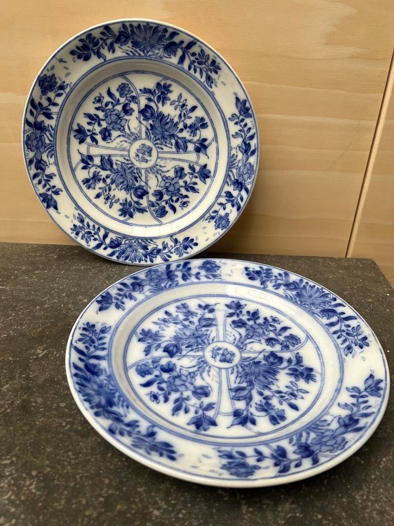 2x Antiek bord Petrus Regout – Mikado, Antiek en Kunst, Antiek | Wandborden en Tegels, Verzenden