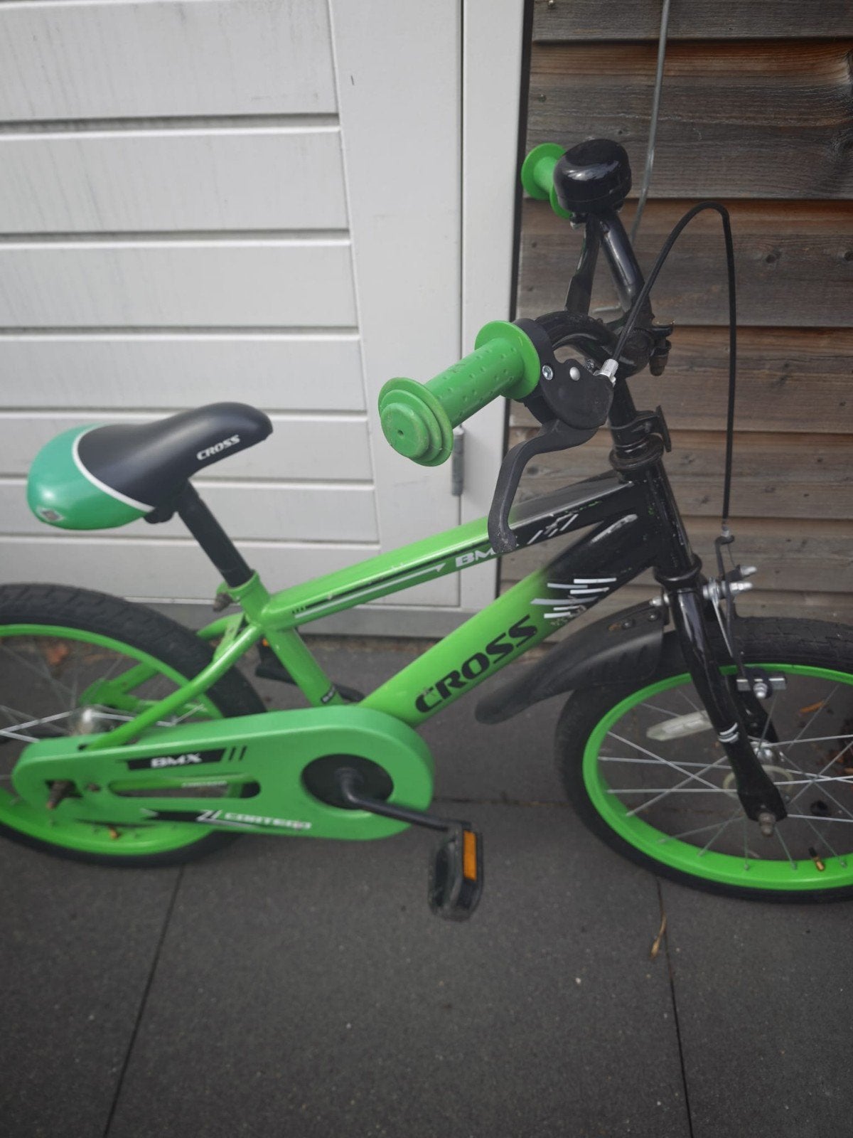 Cross BMX fiets 18 inch - Groen/Zwart, Fietsen en Brommers, Staal, Velgrem, Cross, V-brakes