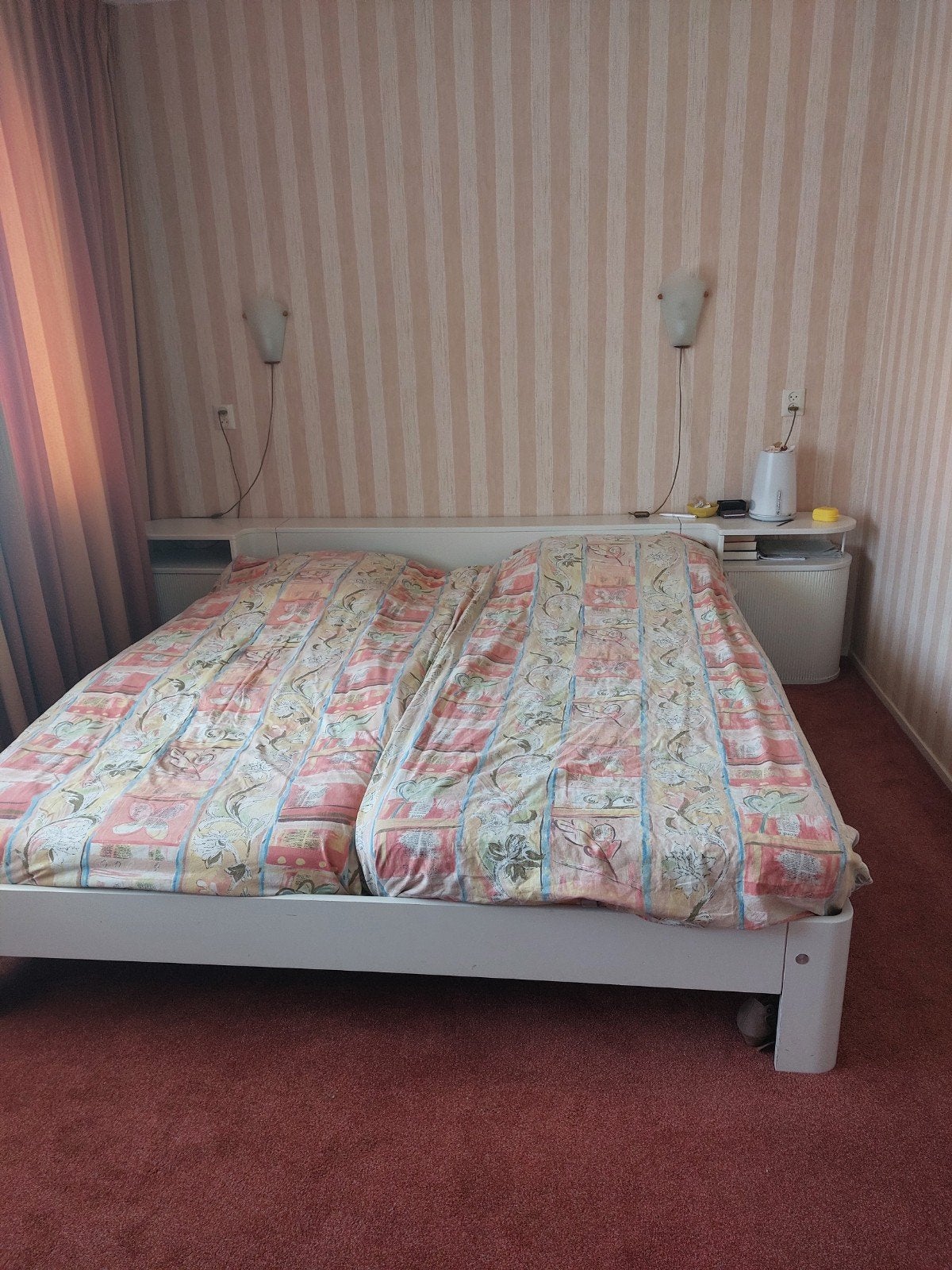 auping bed, wit, Ophalen, Gebruikt, Tweepersoons