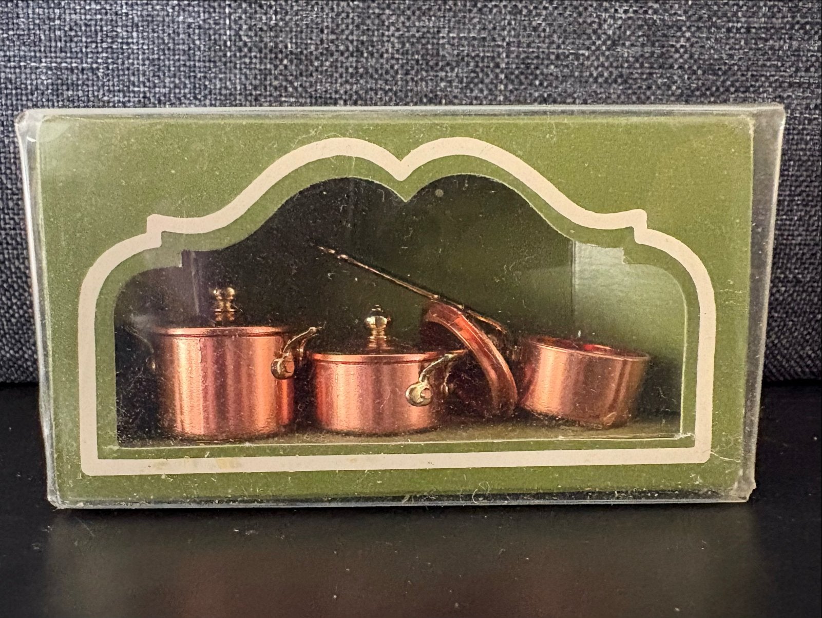 Bodo Hennig Koperen Pannenset - Miniatuur Poppenhuis, Oranje, Overige thema's, Overige typen, Nieuw