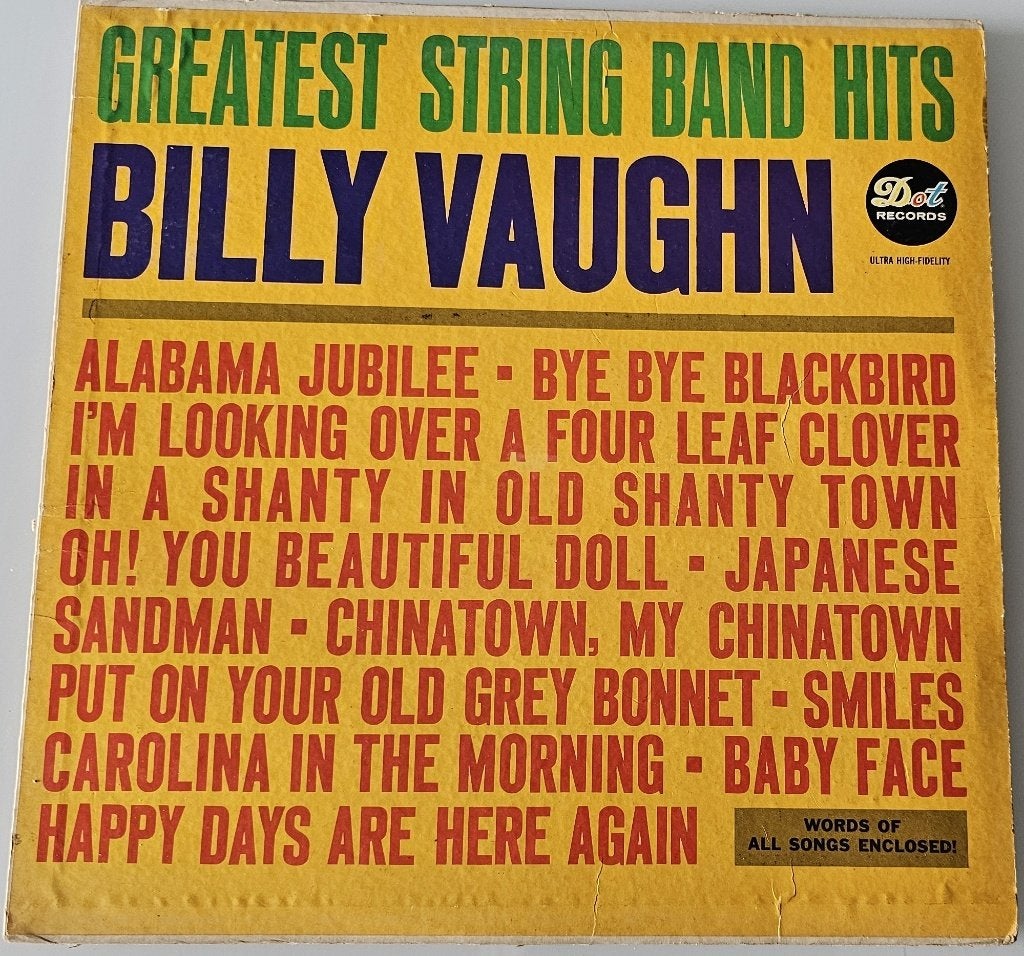 Elpee: Billy Vaughn - Greatest String Band Hits (1962), Cd's en Dvd's, Vinyl | Pop, Zo goed als nieuw, 12 inch, Ophalen of Verzenden