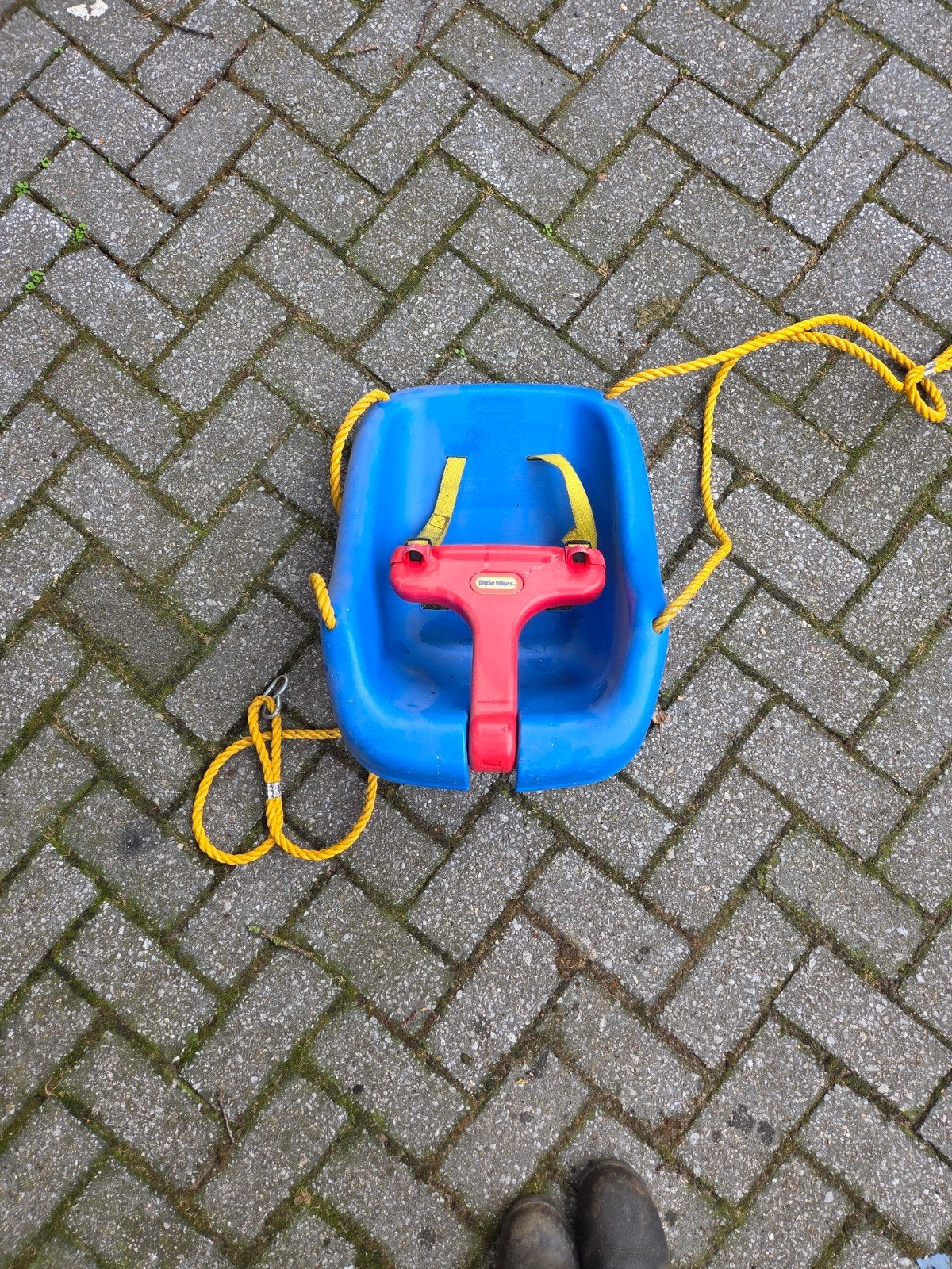 Little Tikes babyschommel - Blauw met geel touw, Ophalen, Gebruikt, Schommel