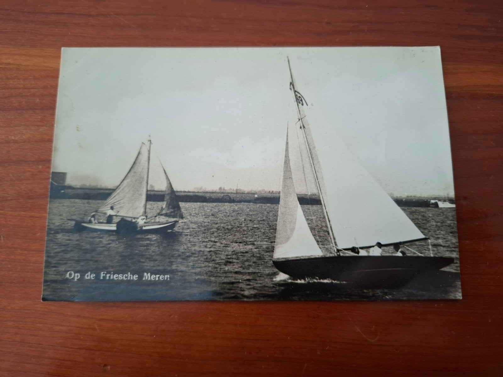Oude ansichtkaart Zeilen op de Friese Meren jaren '30, Verzamelen, Ophalen of Verzenden, 1920 tot 1940, Ongelopen, Friesland