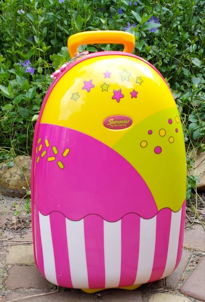 Samsonite Sammies rolkoffer. Kinderen., Sieraden, Tassen en Uiterlijk, Koffers, Ophalen, Hard kunststof, Minder dan 50 cm, Zo goed als nieuw