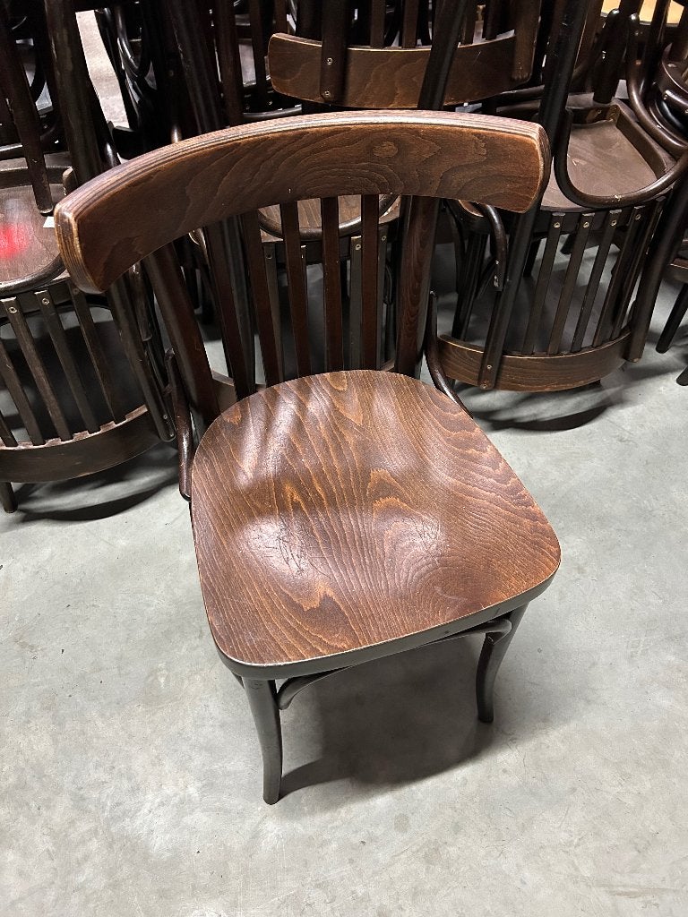 Houten Caféstoelen 12 Stuks, Ophalen, Gebruikt, Bruin, Vijf, Zes of meer stoelen