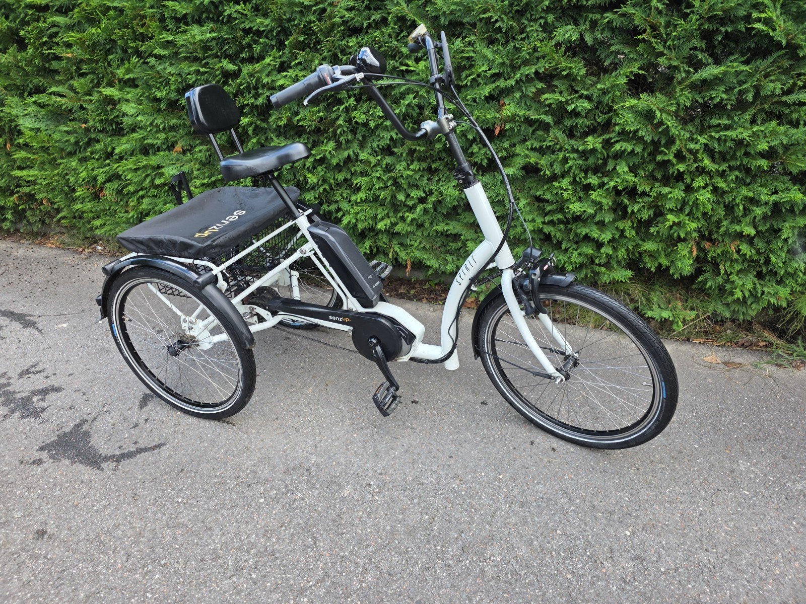 Senzup Spirit Elektrische Driewiel fiets Bosch Middenmotor, Fietsen en Brommers, Ophalen, Zo goed als nieuw, Velgrem, Senzup