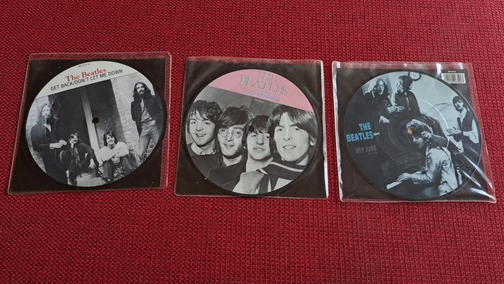 Beatles 2 picture singles: Lady madonna &, Get back, Cd's en Dvd's, Vinyl Singles, Ophalen of Verzenden, Gebruikt, Pop