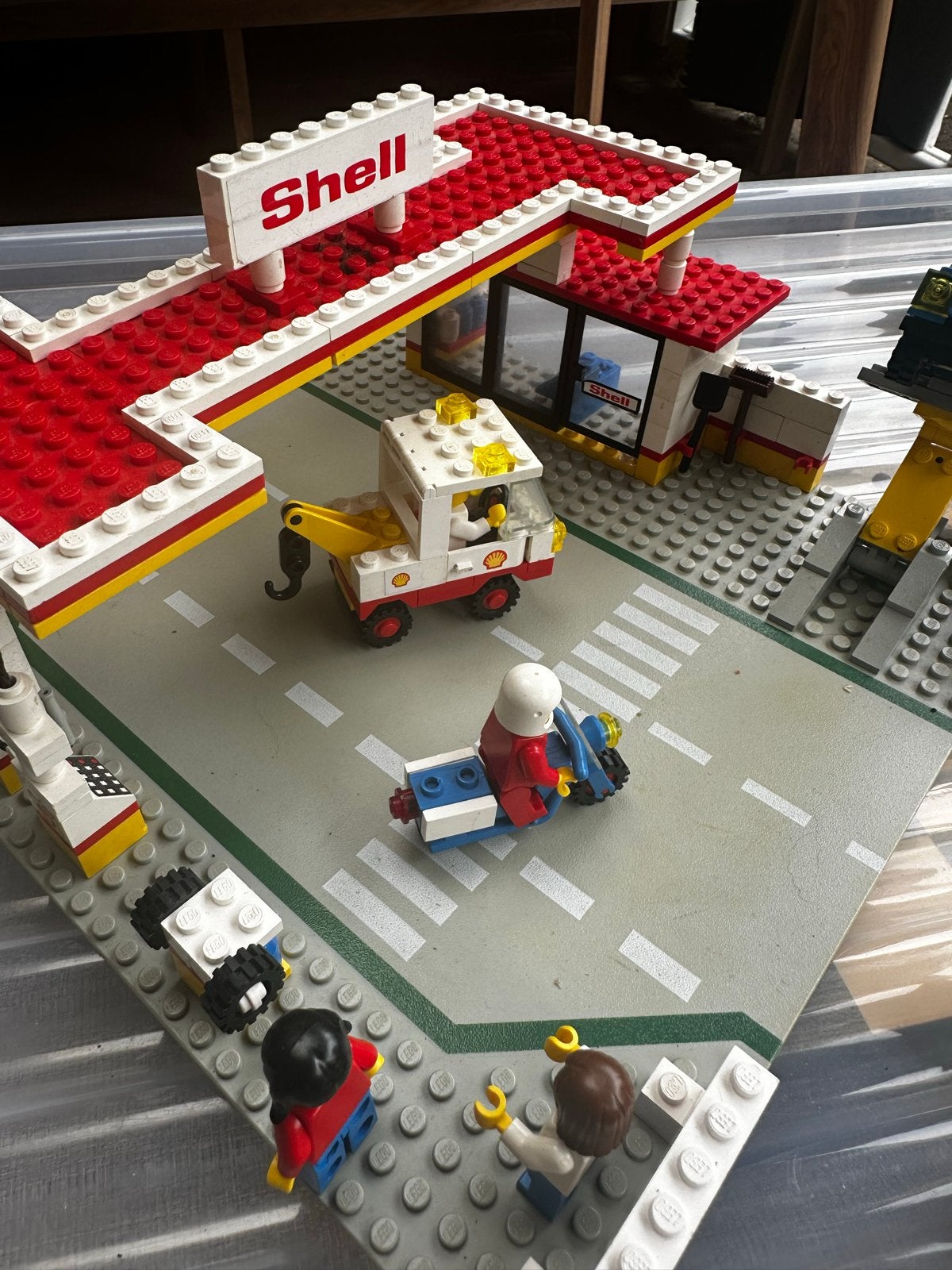 Lego Shell Tankstation, Garage & Wegenwacht Jaren '80, Ophalen of Verzenden, Gebruikt