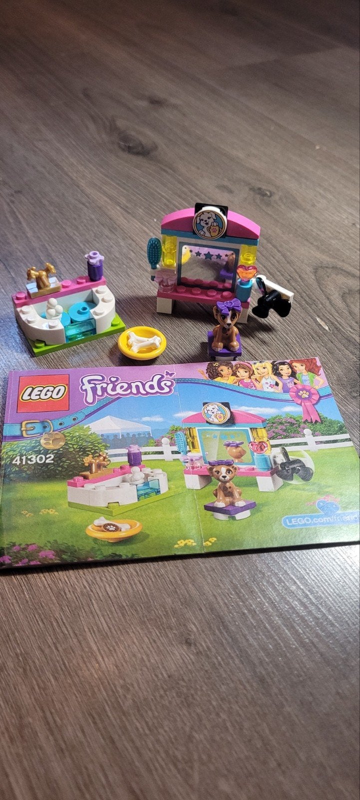 Lego Friends Puppy Verzorgplek 41302 - Compleet met boekje, Gebruikt, Lego, Friends, Ophalen of Verzenden