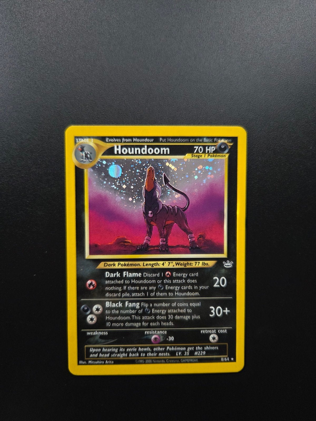 Houndoom 8/64 Pokemon Neo Revelation holo, Ophalen, Zo goed als nieuw, Booster, Foil