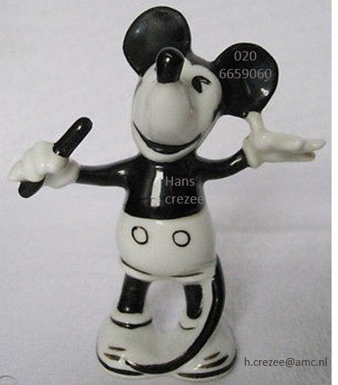 gezocht oud Disney Mickey Mouse porselein figuur jaren 1930, Ophalen of Verzenden