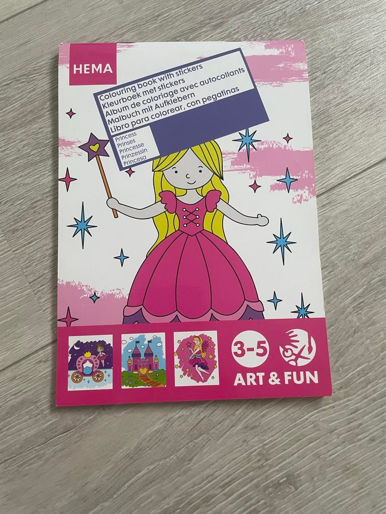 Hema Kleurboek met stickers - Prinses (3-5 jaar), Ophalen of Verzenden, Nieuw, Knutselen