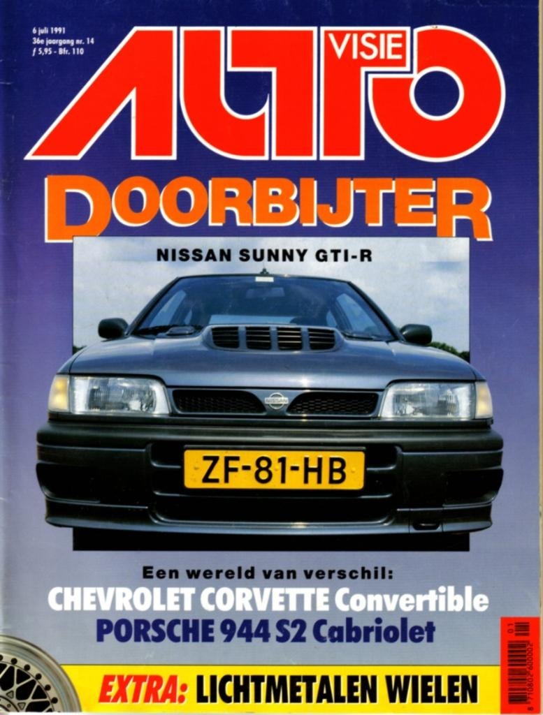Autovisie test Nissan Sunny GTI-R Juli 1991, Ophalen of Verzenden, Gelezen, Nissan