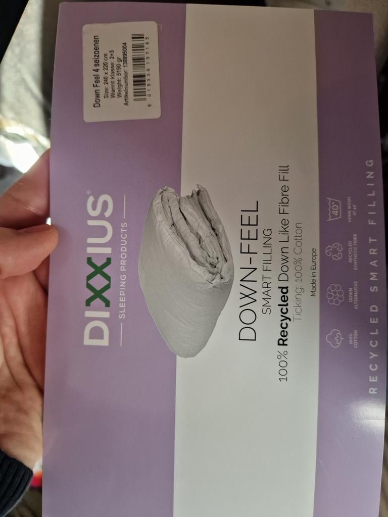 Dixxius Down-Feel 4 seizoenen Dekbed - Zo goed als nieuw, Huis en Inrichting, Ophalen, Wit, Tweepersoons, Deken of Dekbed