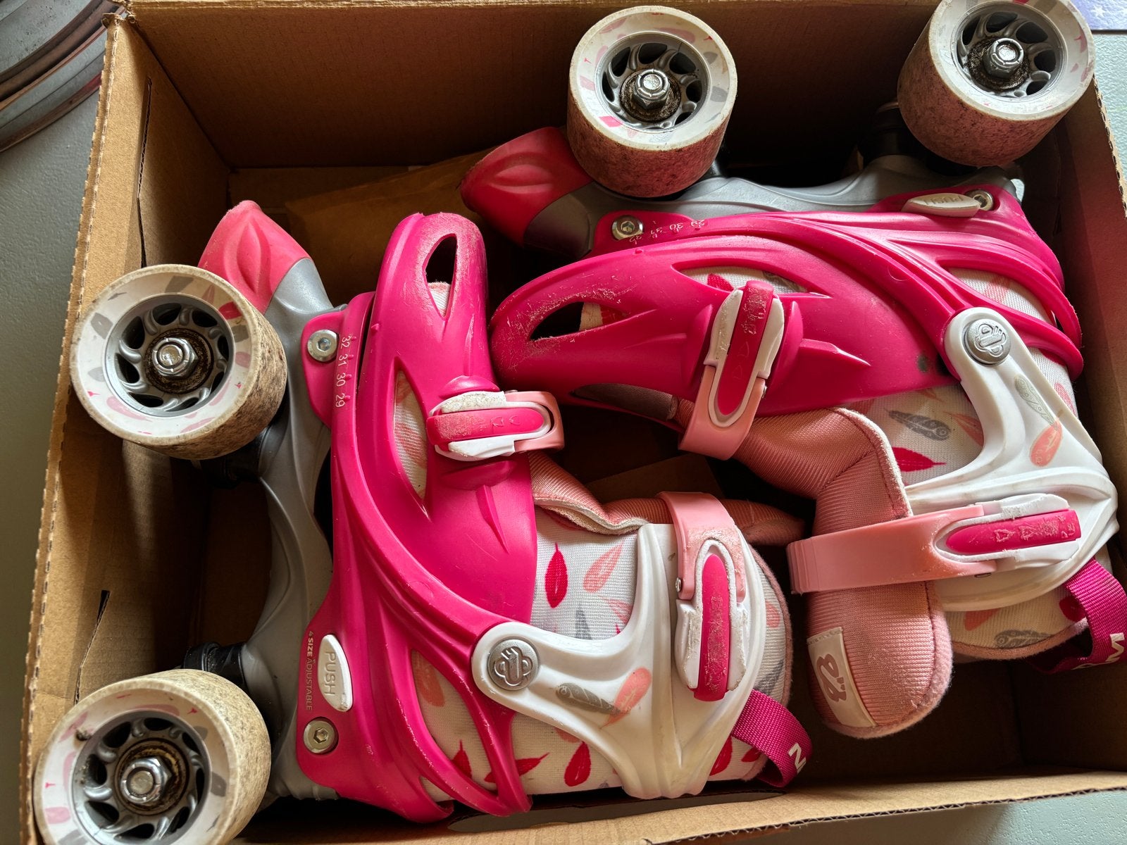 Roze Nijdam rolschaatsen, verstelbaar maat 29-32, Sport en Fitness, Schaatsen, Ophalen of Verzenden, Gebruikt, Overige typen, Nijdam