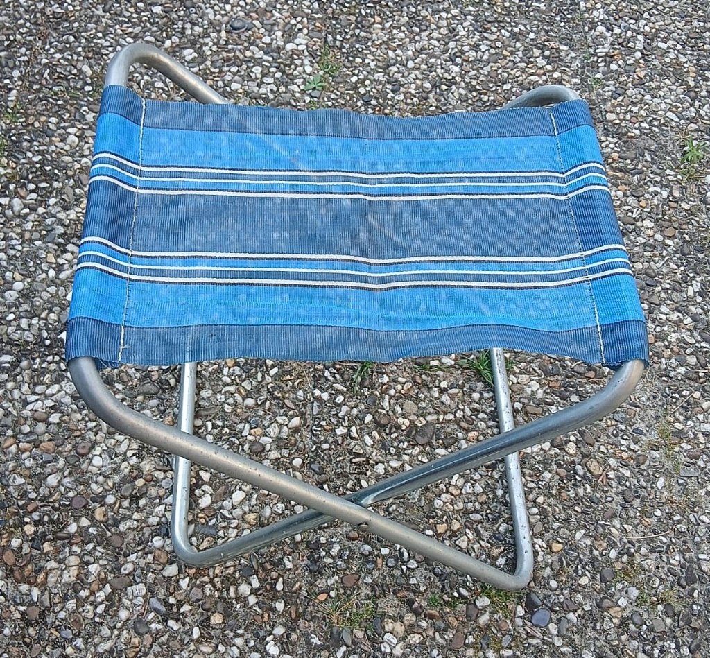 vintage lichtgewicht x frame stoeltje, Ophalen, Zo goed als nieuw, Campingstoel