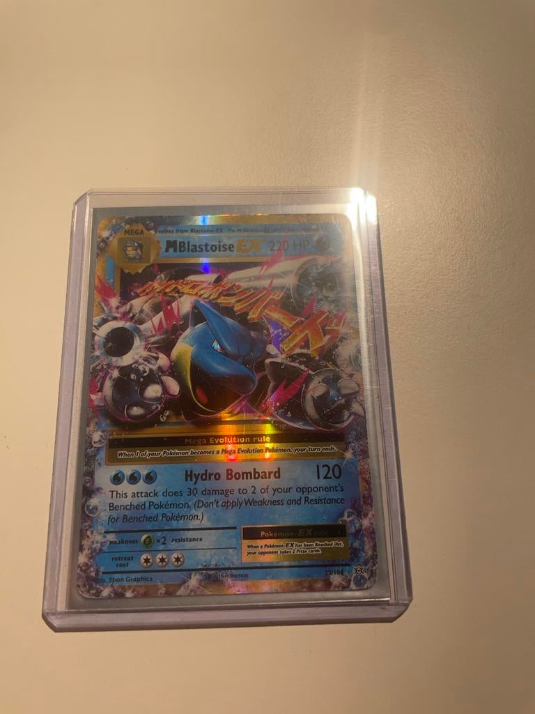 M Blastoise EX Pokémon kaart, Ophalen of Verzenden, Nieuw, Losse kaart, Foil