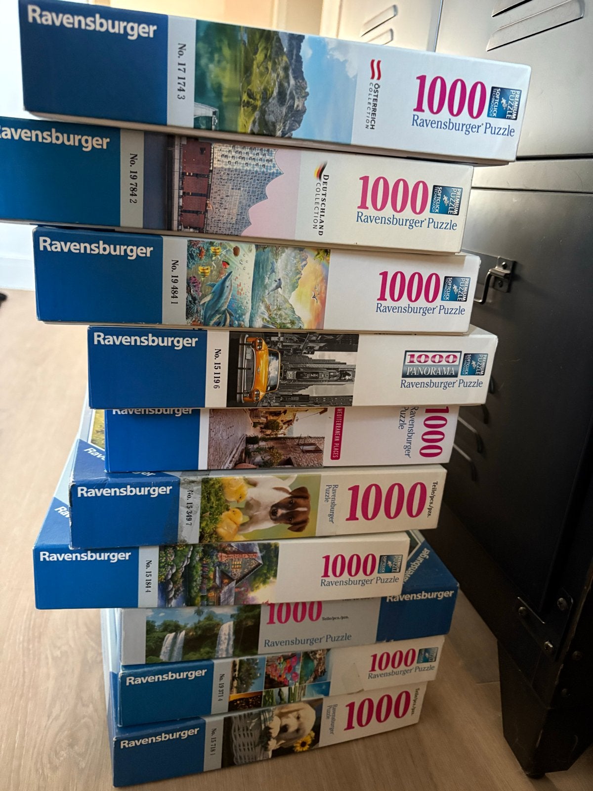 10x Ravensburger Legpuzzels 1000 stukjes, Ophalen of Verzenden, 500 t/m 1500 stukjes, Gebruikt, Legpuzzel