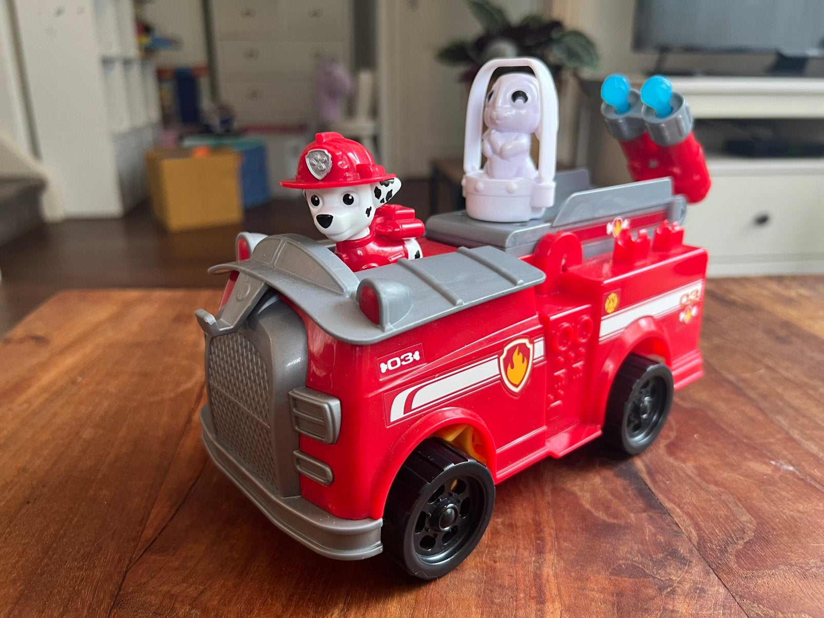 Marshall met brandweerwagen, Ophalen of Verzenden, Zo goed als nieuw