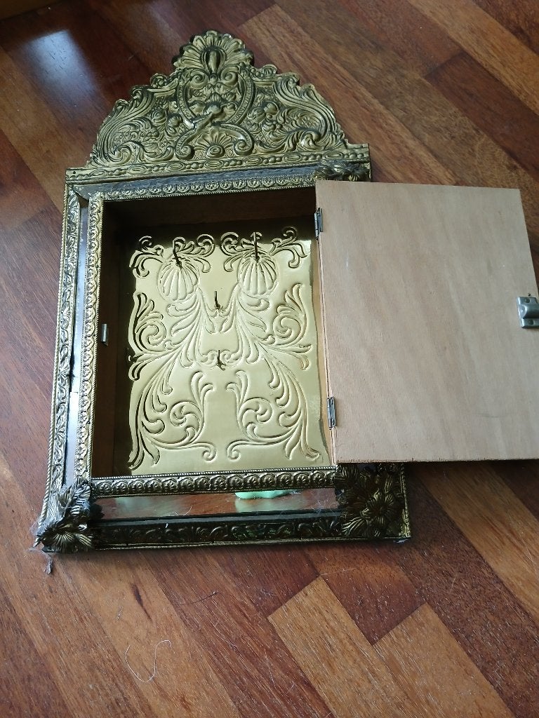 Koper spiegelkastje, Antiek en Kunst, Ophalen of Verzenden, Koper