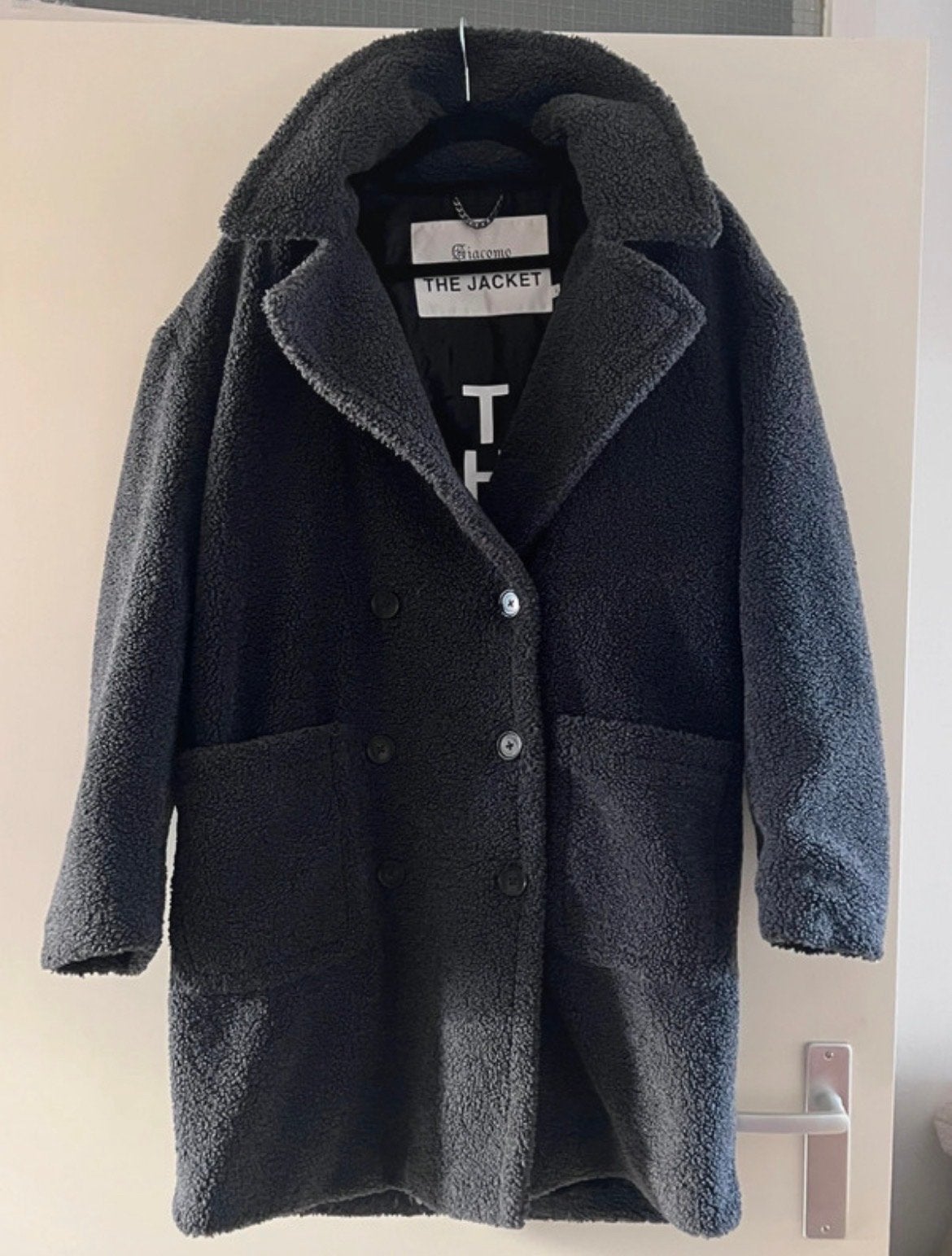 Giacomo The Jacket Teddy Coat Maat M, Kleding | Dames, Ophalen of Verzenden, Zo goed als nieuw, Maat 38/40 (M), Grijs