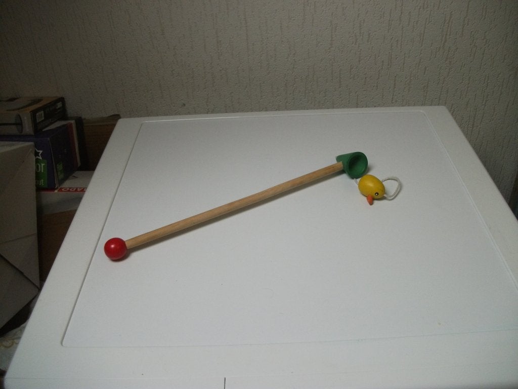 Vangstok kip, Ophalen of Verzenden, Gebruikt