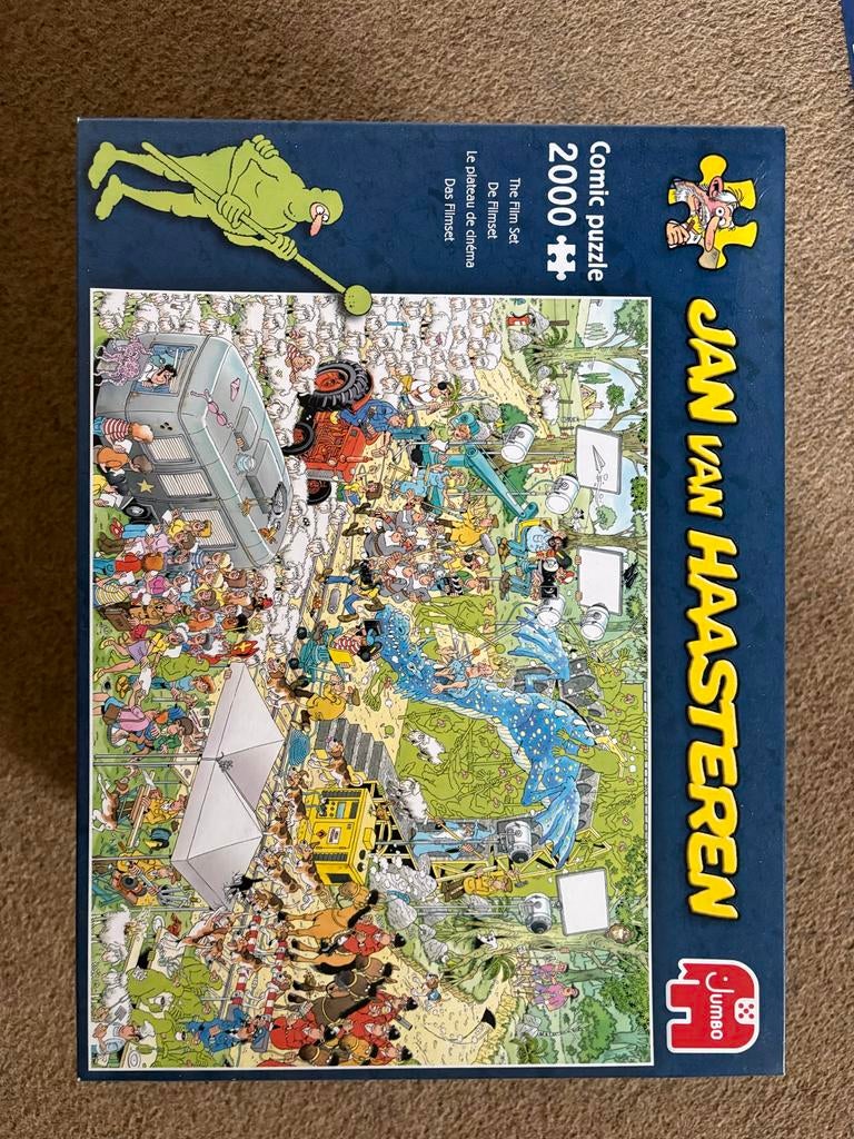Jan van Haasteren Comic Puzzel - The Film Set (2000 stukjes), Ophalen, Meer dan 1500 stukjes, Zo goed als nieuw, Legpuzzel