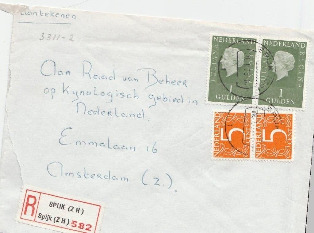 SPIJK (Z.H.) 1978 aangetekend afz.J. DUIZER Kweldijk 4 E, Ophalen of Verzenden, 1960 tot 1980, Gelopen, Zuid-Holland