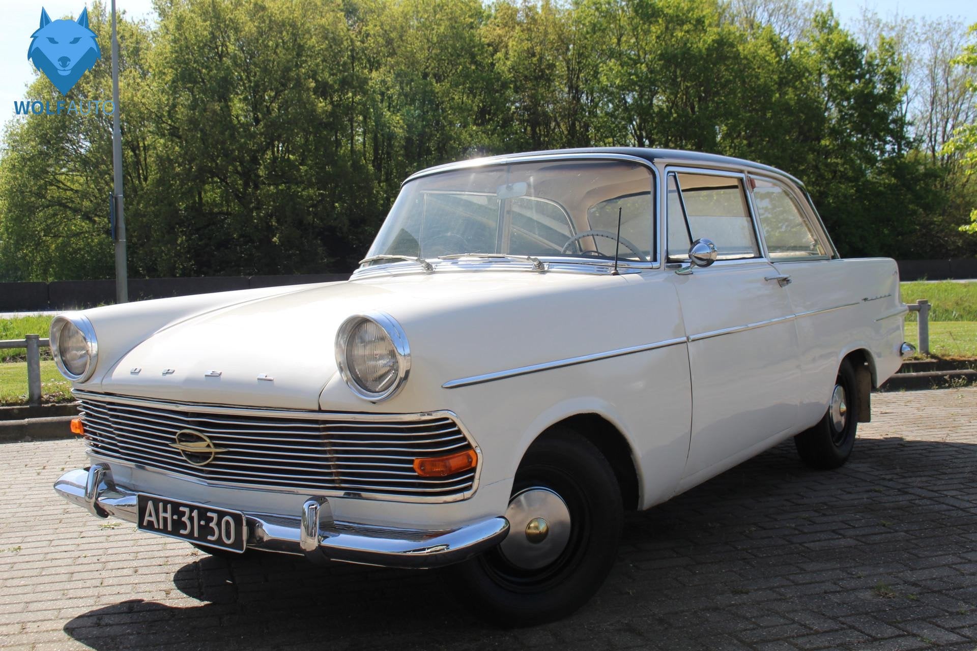 Opel Rekord olympia REKORD OLYMPIA 1700 two tone, Auto's, Lederen bekleding, Stof, Wit, Bedrijf