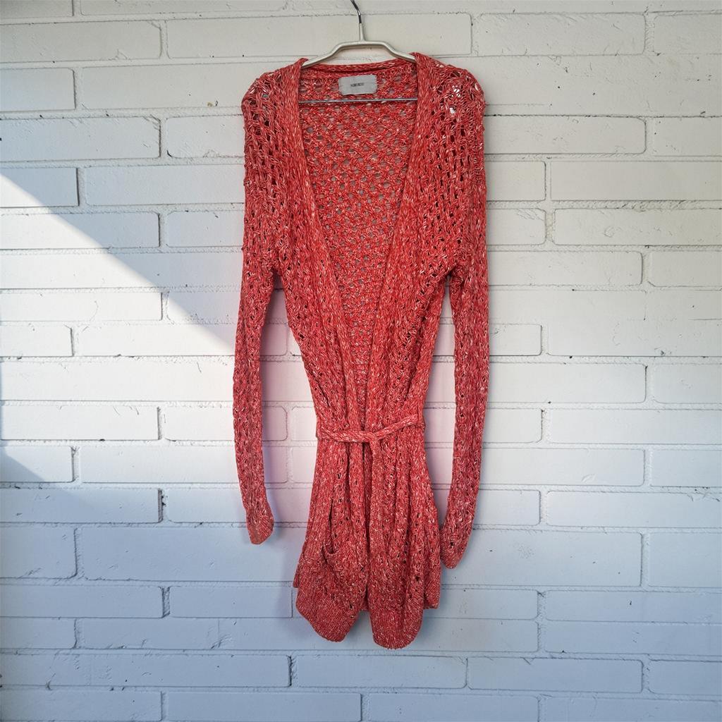 Humanoid Vest Maat L Koraal Rood Gehaakt Lang, Maat 42/44 (L), Ophalen of Verzenden, Zo goed als nieuw, H