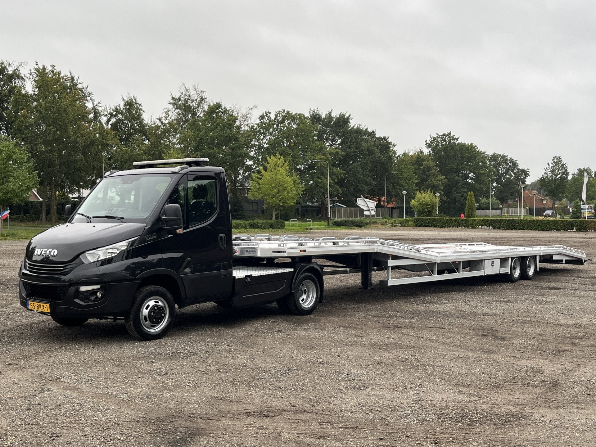 Iveco Daily 50C21 Tijhof Kuiper 7230kg Laadvermogen Oplegger, Auto's, Automaat, Stof, Gebruikt, 4 cilinders