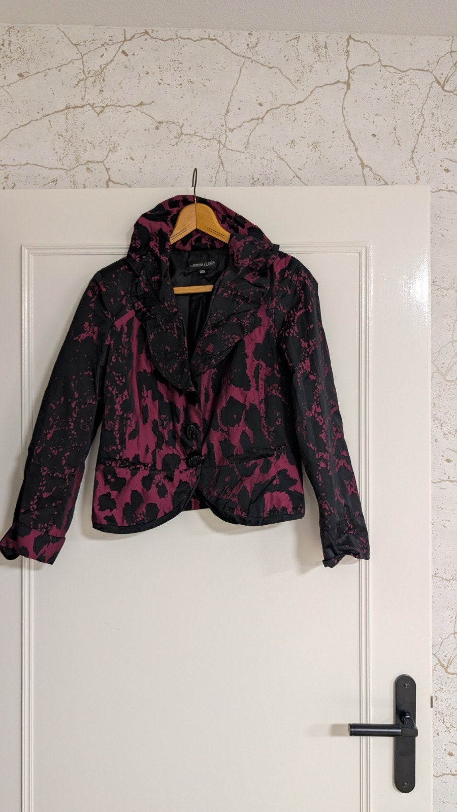 Mezza Luna jasje met luipaardprint - Maat 40, Maat 38/40 (M), Mezza Luna, Verzenden, Zwart